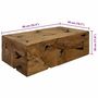 Voir la diapositive 3 : VIDAXL Table basse 90x50x30 cm Teck veritable Marron