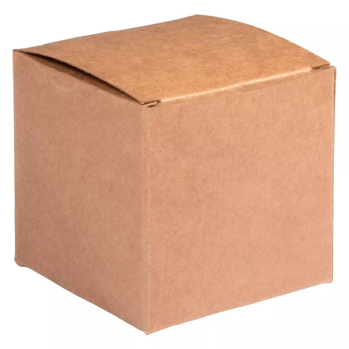 Rayher Kit boîte à plier - Carré - Kraft - 7,5 x 7,5 x 7,5 cm