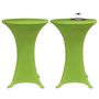 Voir la diapositive 2 : VIDAXL Housses de table extensible 4 pcs 80 cm Vert
