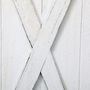 Voir la diapositive 4 : HOMCOM Paravent intérieur 3 panneaux style campagnard chic - séparateur de pièce avec croisillons - blanc effet vieilli