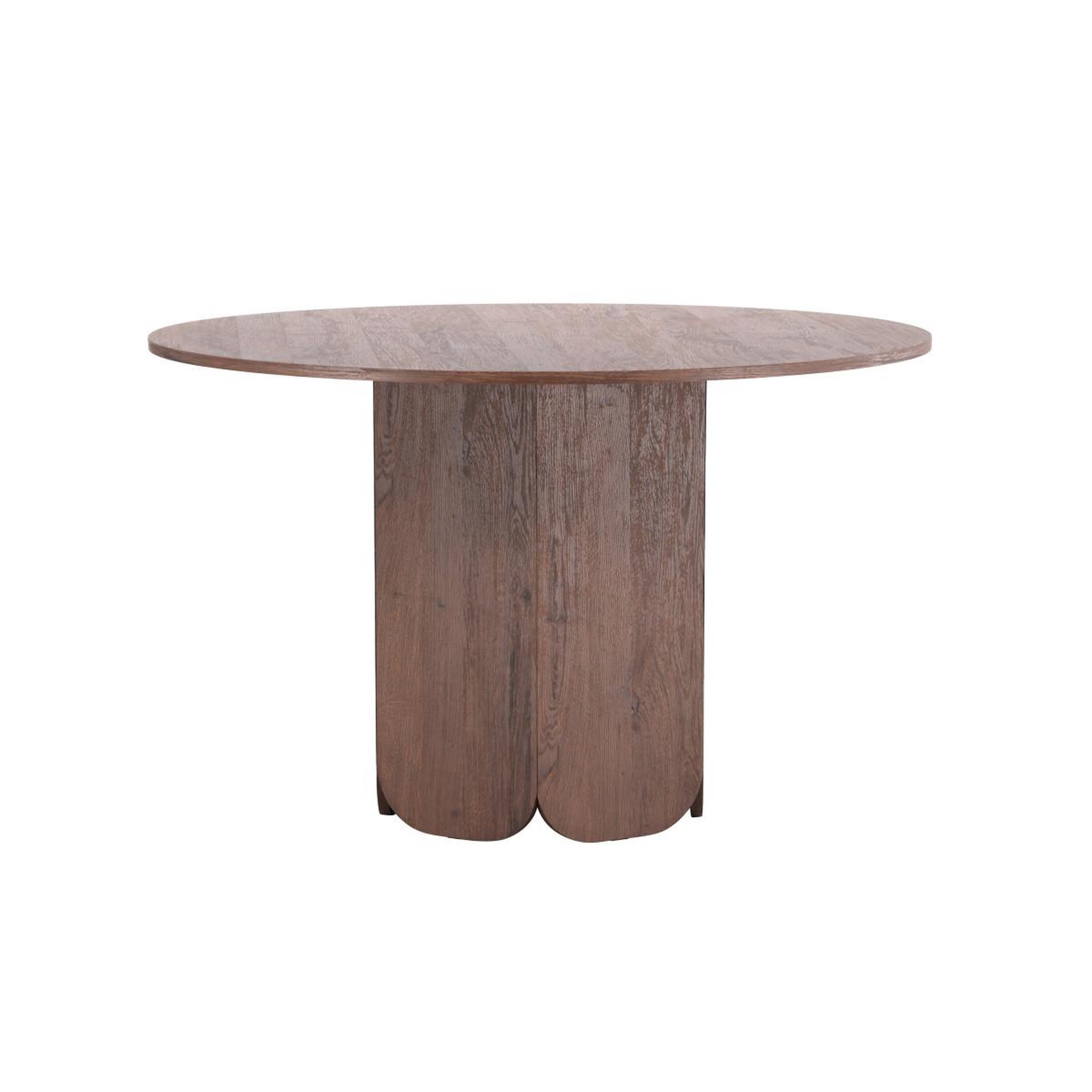 Voir la diapositive 2 : Paris Prix Table à manger ronde  tekla  120cm marron