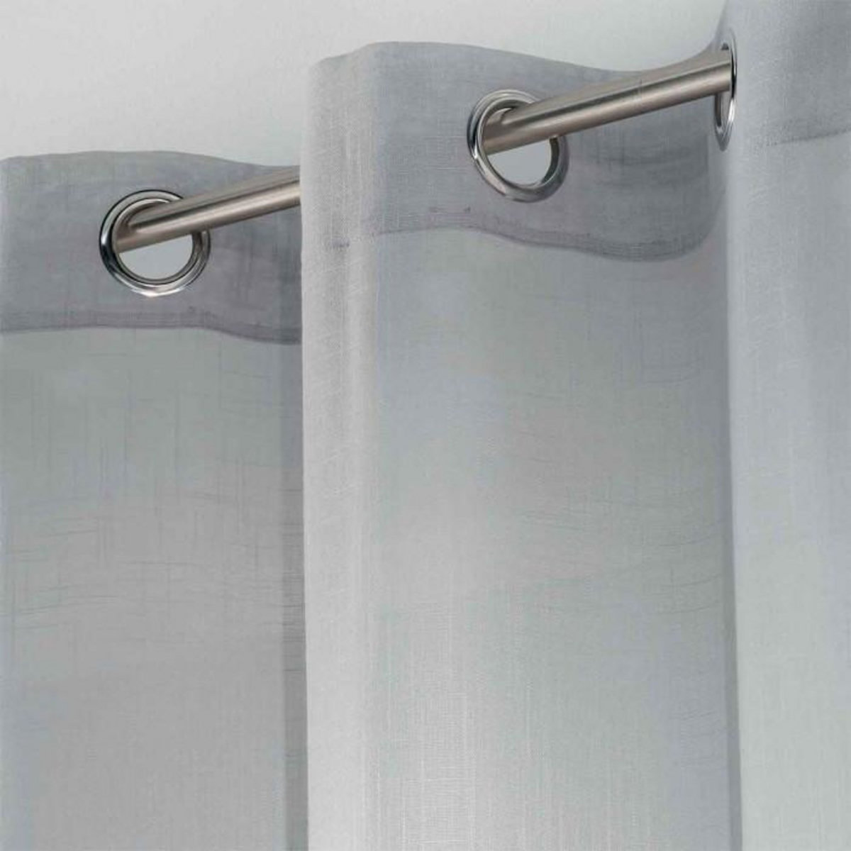Paris Prix Rideau Voilage à Œillets  Zazy  140x280cm Gris