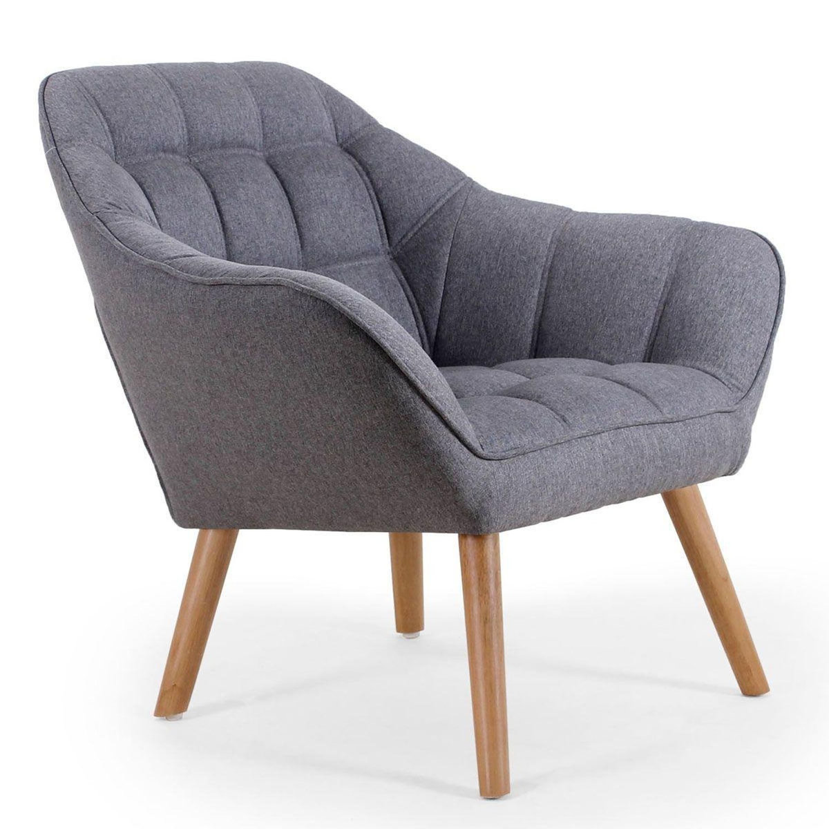 Paris Prix Fauteuil Scandinave Matelassé  Taon  83cm Gris