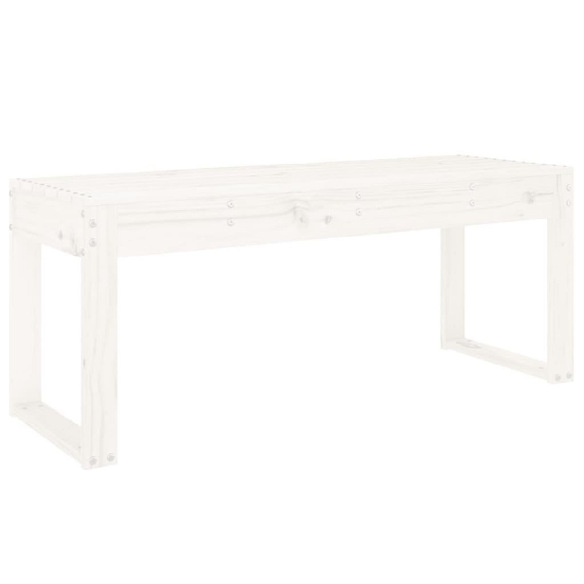 VIDAXL Banc de jardin blanc 110x38x45 cm bois massif de pin