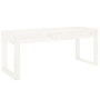 Voir la diapositive 2 : VIDAXL Banc de jardin blanc 110x38x45 cm bois massif de pin