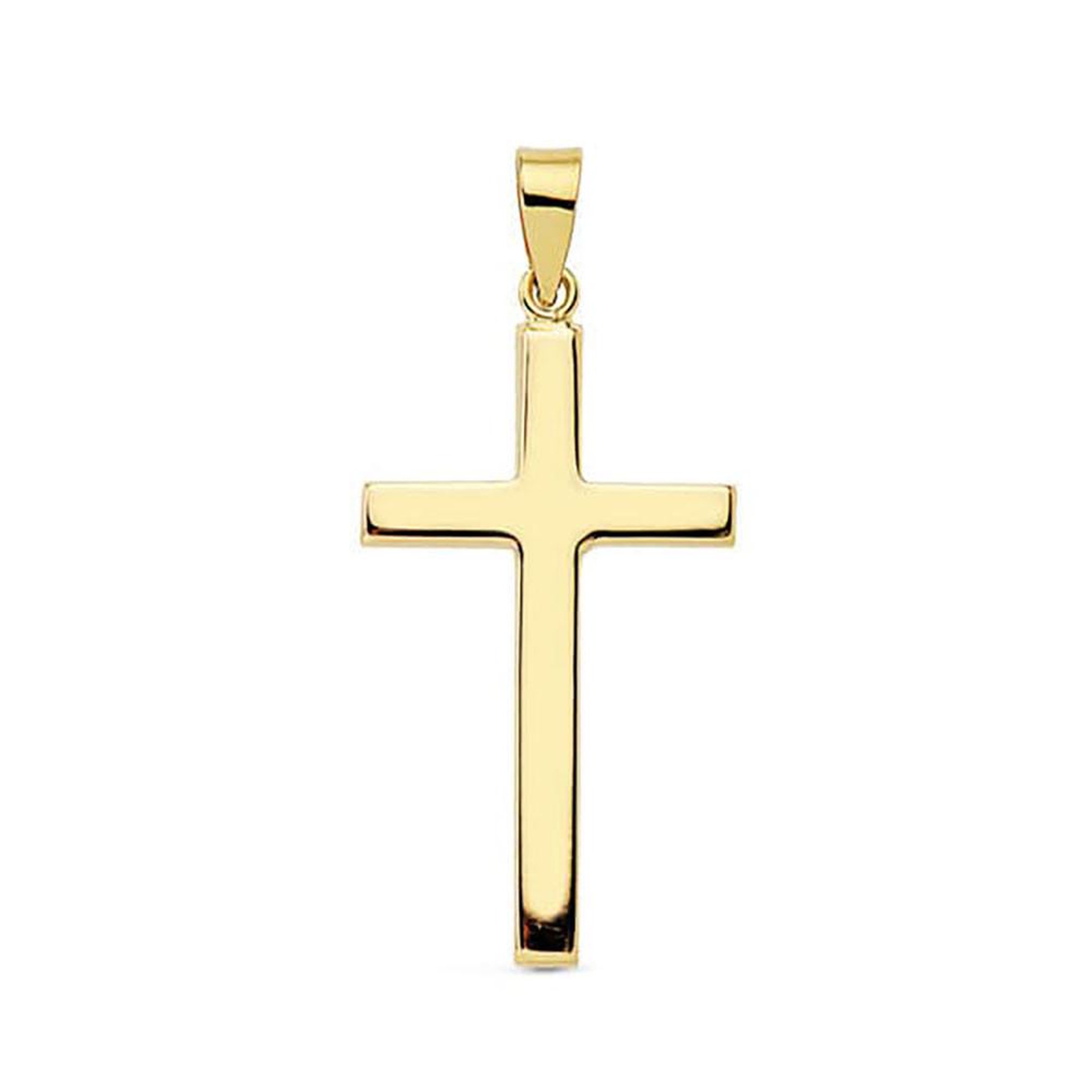 L'ATELIER D'AZUR Pendentif - Médaille Croix Or 18 Carats 750 Jaune - Chaine Offerte