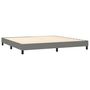 Voir la diapositive 4 : VIDAXL Sommier a lattes de lit avec matelas Gris fonce 200x200cm Tissu