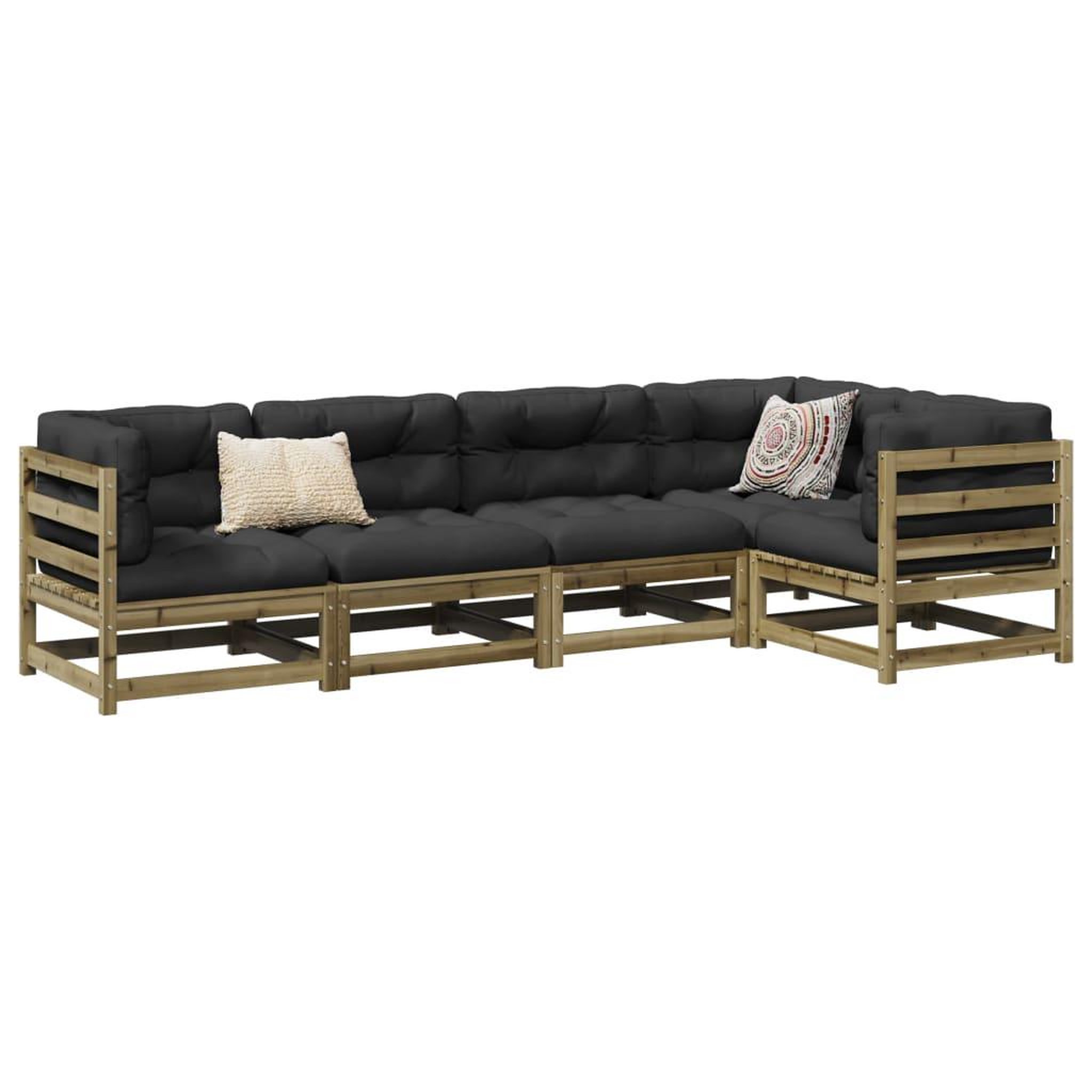 VIDAXL Salon de jardin 5 pcs bois de pin impregne