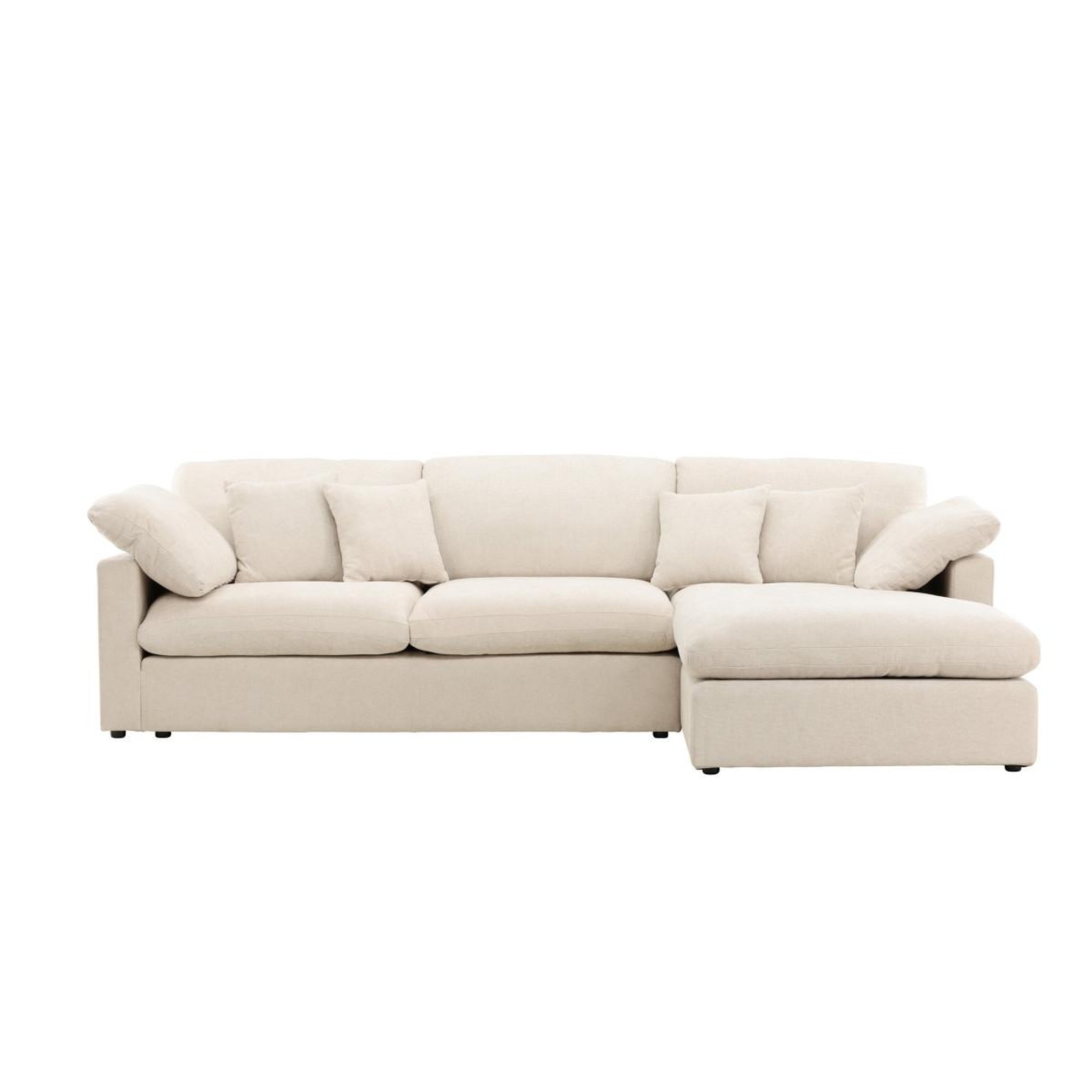 Voir la diapositive 2 : Paris Prix Canapé d'angle réversible  amalfi  297cm beige
