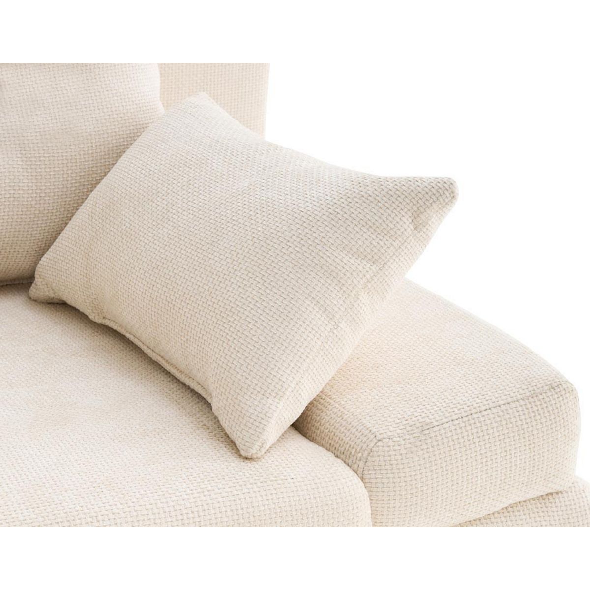 BEST MOBILIER Larson - canapé droit 3 places convertible avec coffre en velours texturé