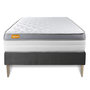 Voir la diapositive 2 : SEPTNUITS Matelas + sommier kit gris Memo Zen Mousse à mémoire de forme MAXI épaisseur
