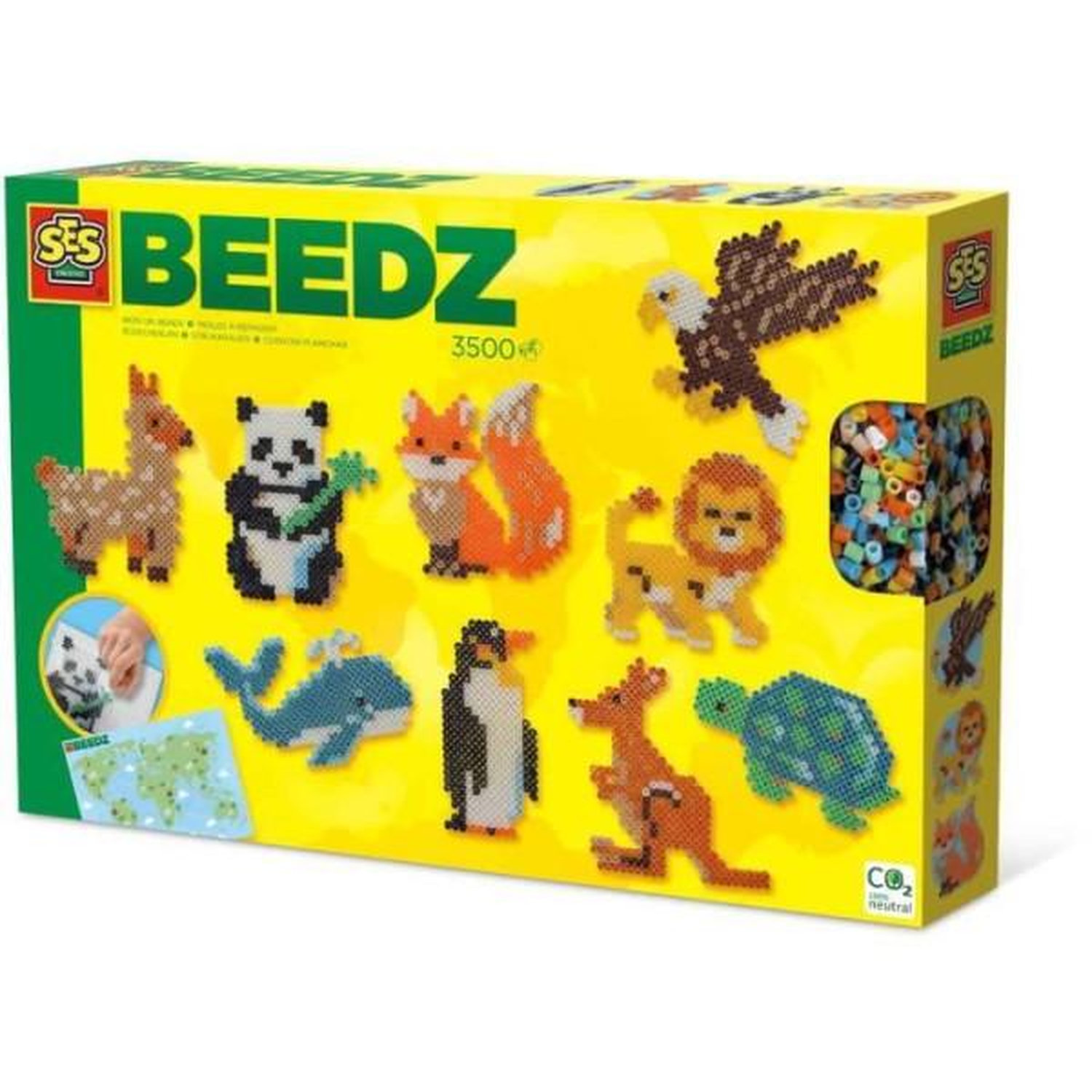 Perles à repasser Animaux du monde SES CREATIVE Crée divers animaux avec 3500 perles et instructions. - vue 9