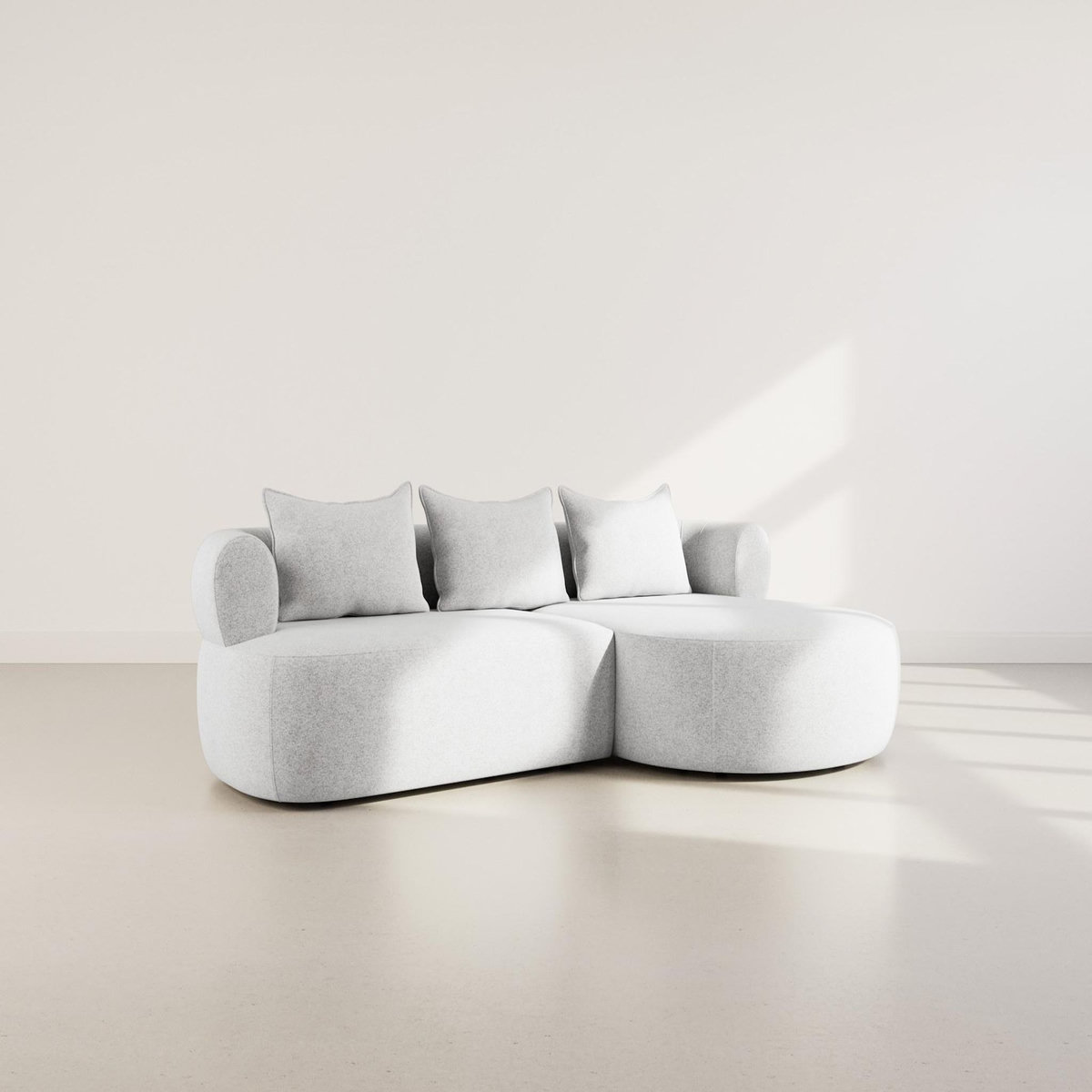 LISA DESIGN Angela - canapé d'angle droit 4 places en velours texturé