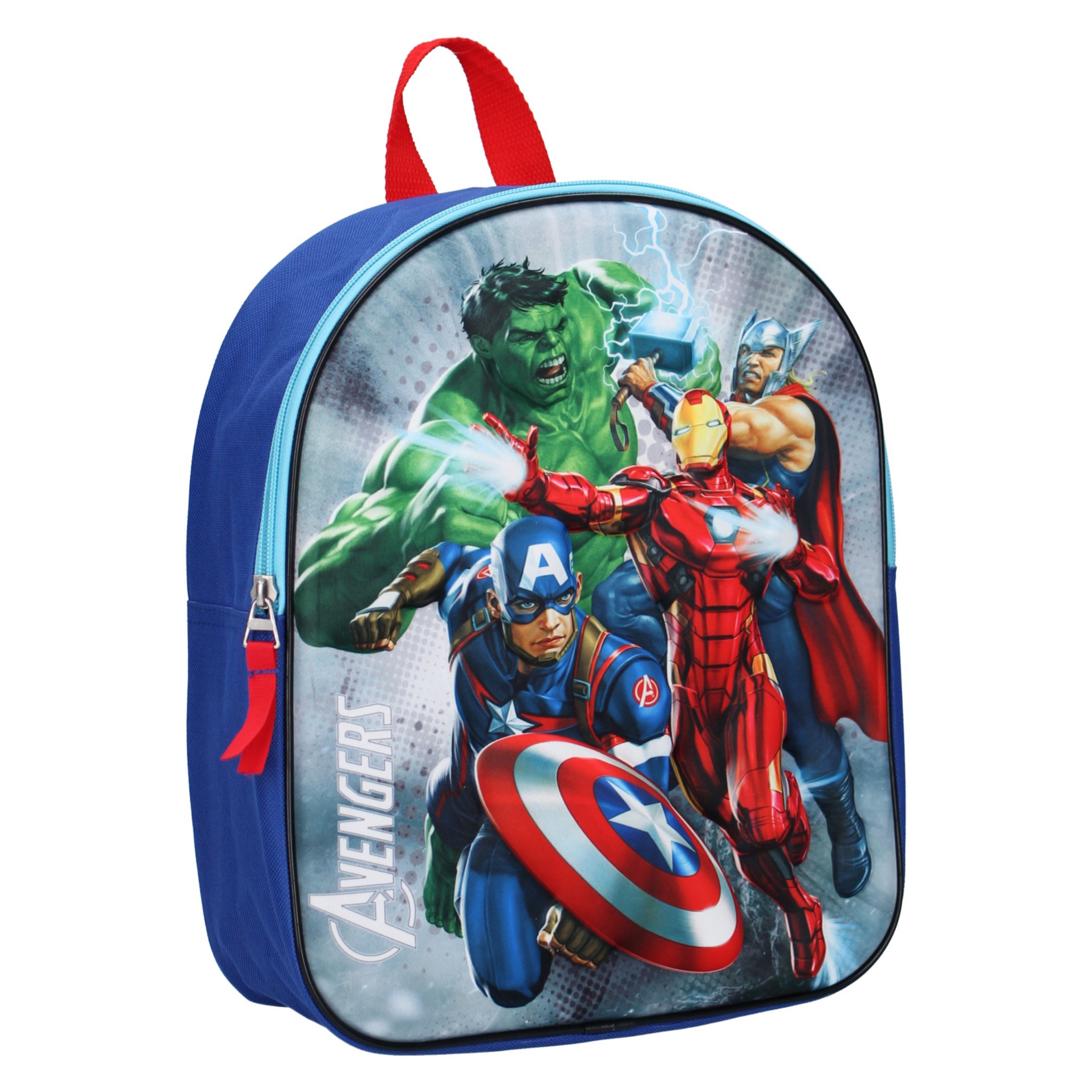 Voir la diapositive 1 : MARVEL Sac maternelle 3D bleu Avengers
