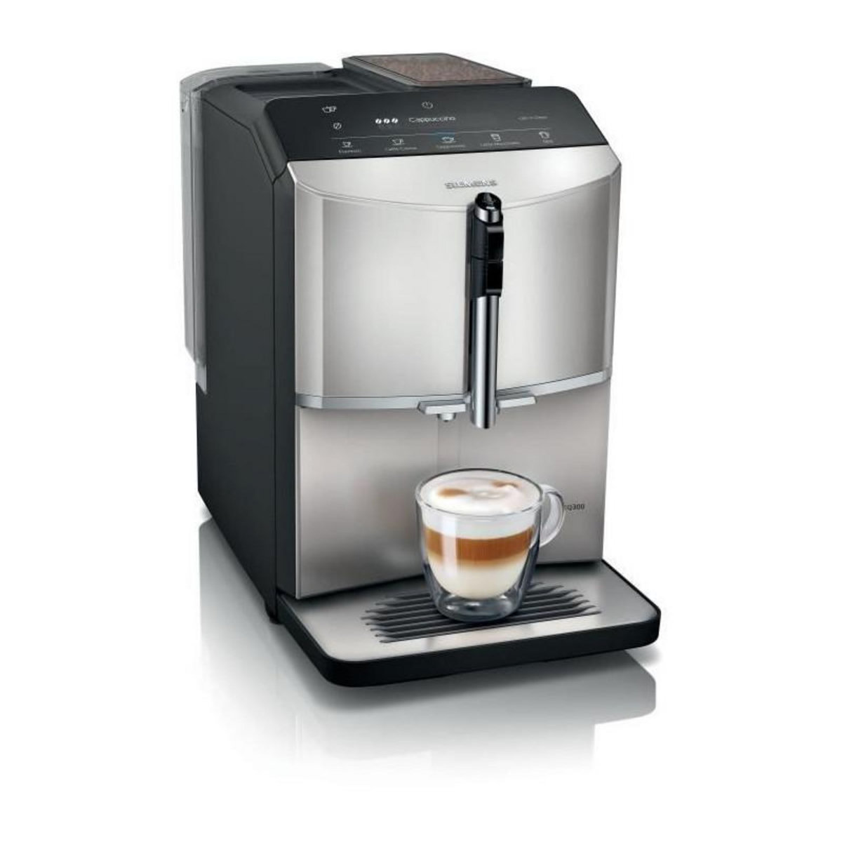 Siemens Machine a café SIEMENS - EQ300 S300 - 5 boissons, bac a grains 250g, réservoir d'eau 1,4L, Bandeau sensitif avec ecran LCD