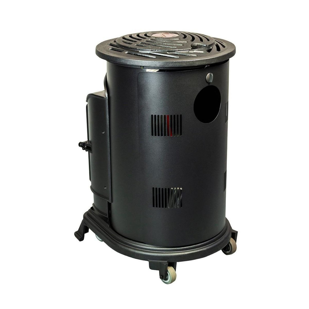 UNIVERSAL Poêle à gaz Fonte véritable 3400W NOIR Effet feu Provence UNIVERSAL