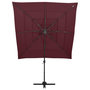Voir la diapositive 2 : VIDAXL Parasol de jardin a 4 niveaux mat en aluminium rouge bordeaux