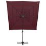 Voir la diapositive 2 : VIDAXL Parasol de jardin a 4 niveaux mat en aluminium rouge bordeaux
