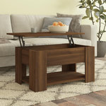 VIDAXL Table basse Chêne marron 79x49x41 cm Bois d ingénierie
