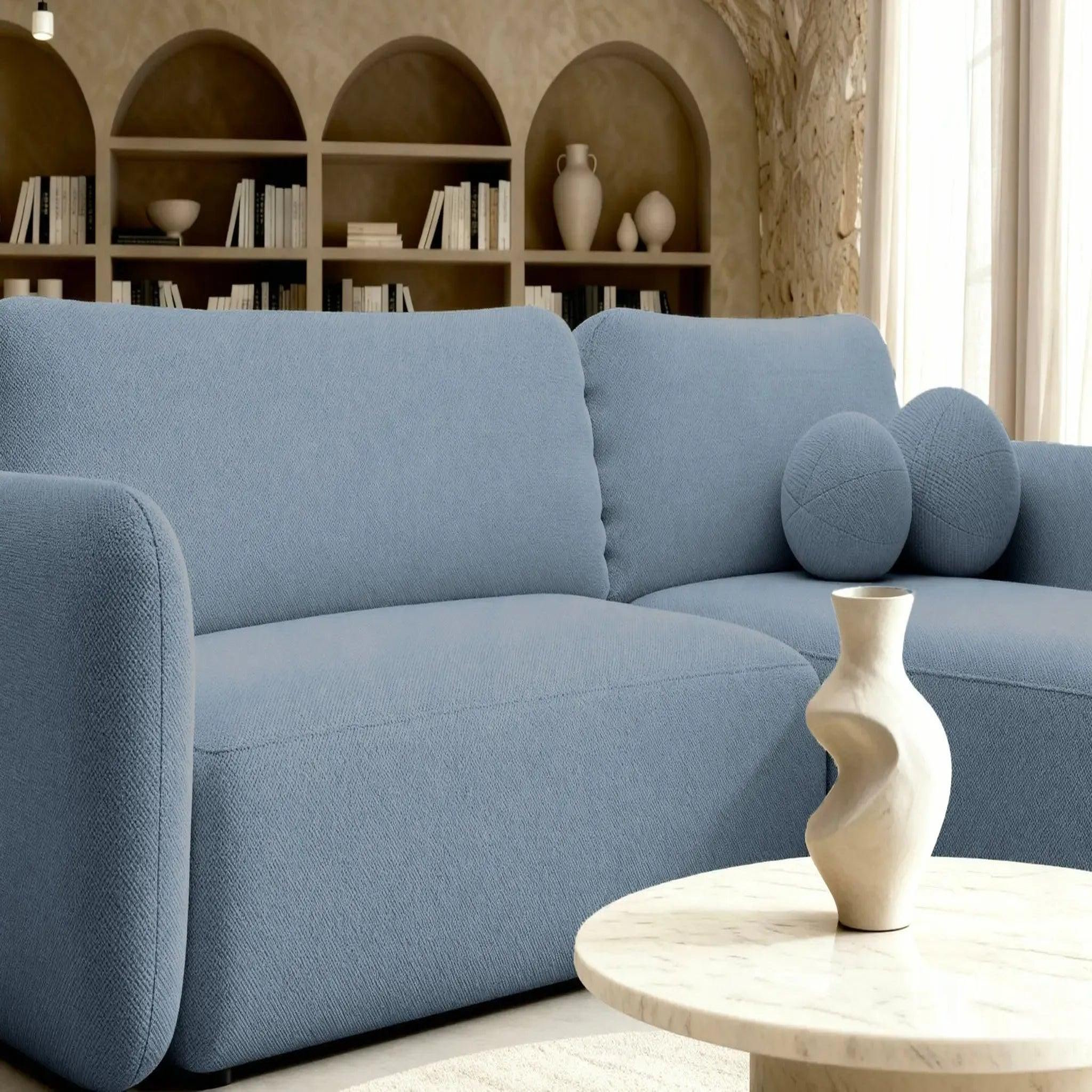 Voir la diapositive 5 : CASANOVA PARIS Gigi - canapé d'angle convertible tissu bouclette