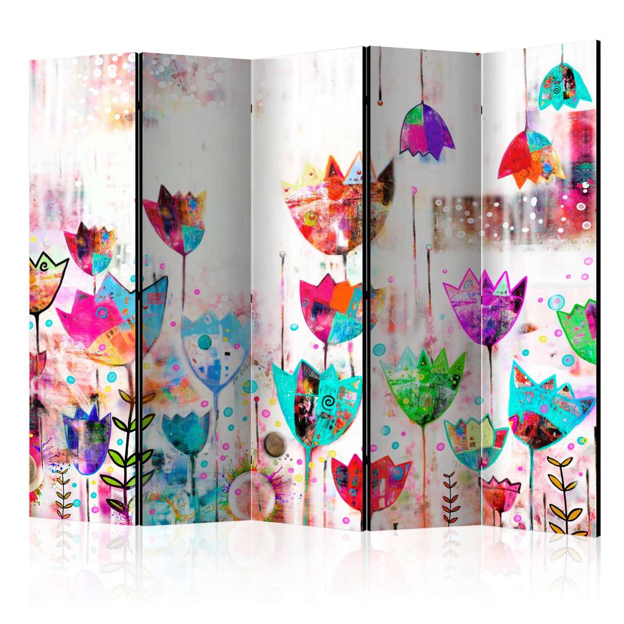 Paris Prix Paravent 5 volets  colorful tulips  172x225cm