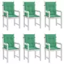 VIDAXL Coussins de chaise de jardin a dossier bas lot de 6 vert