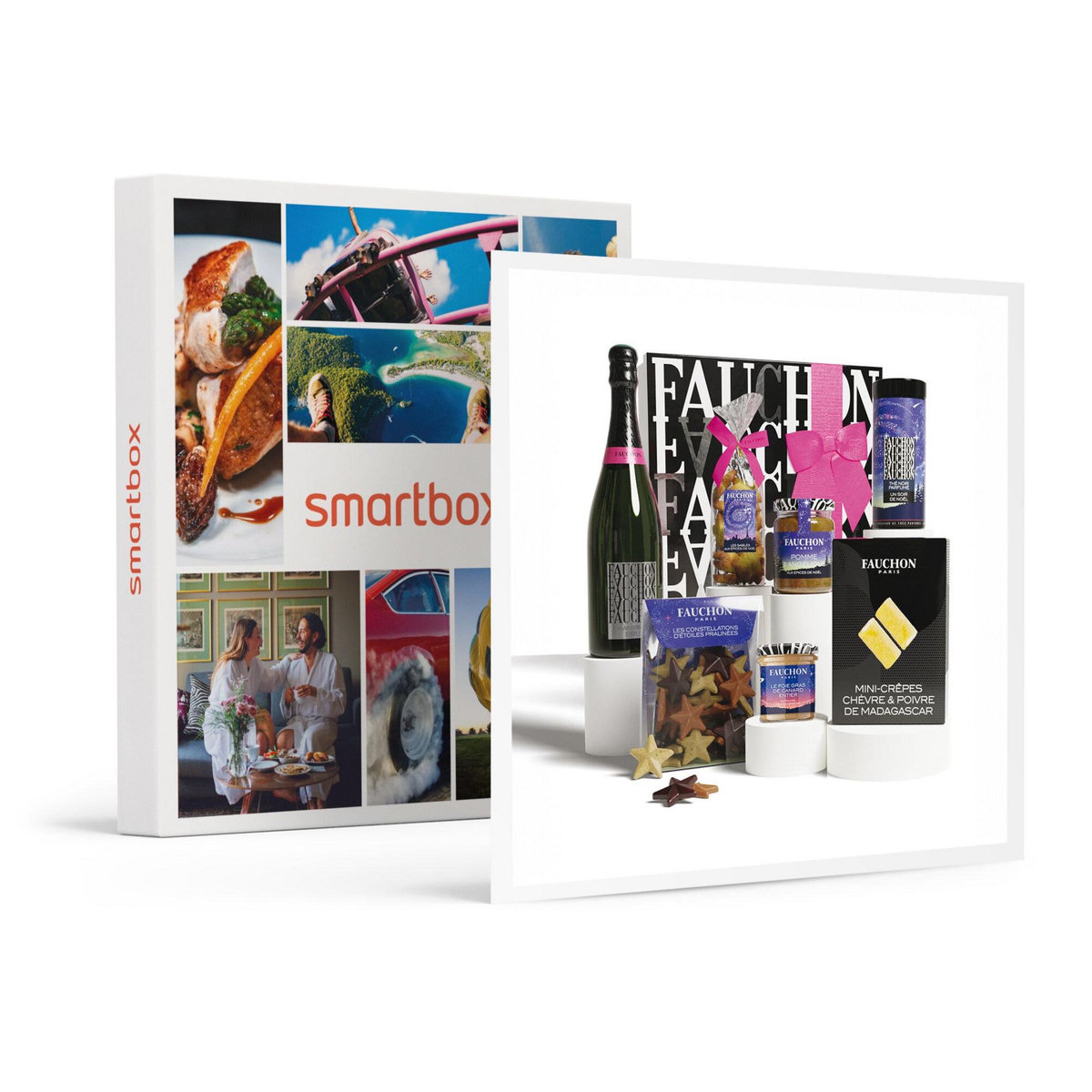 Smartbox Coffret Un Soir de Noël Fauchon : douceurs et champagne livrés à domicile - Coffret Cadeau Gastronomie