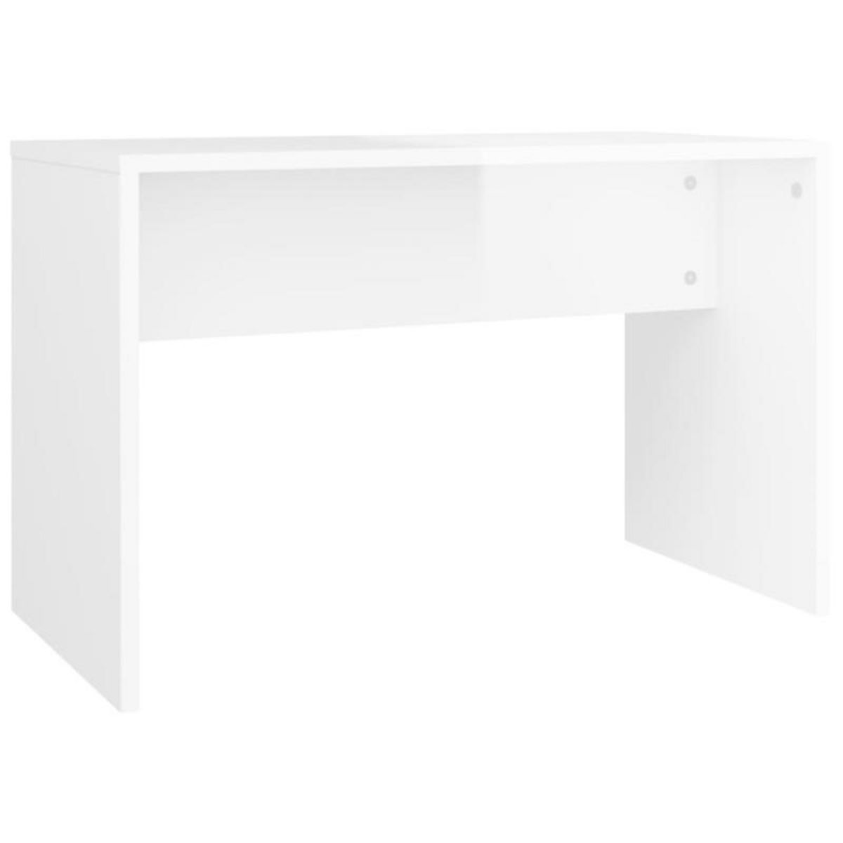 VIDAXL Tabouret de toilette Blanc brillant70x35x45cm Bois d ingénierie