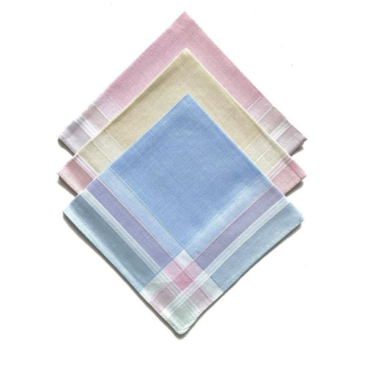 VANDERSICKEL Lot de 12 mouchoirs dame carreaux 29x29 cm 100% coton