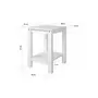 HomeStyle4U Table de chevet en bois blanc