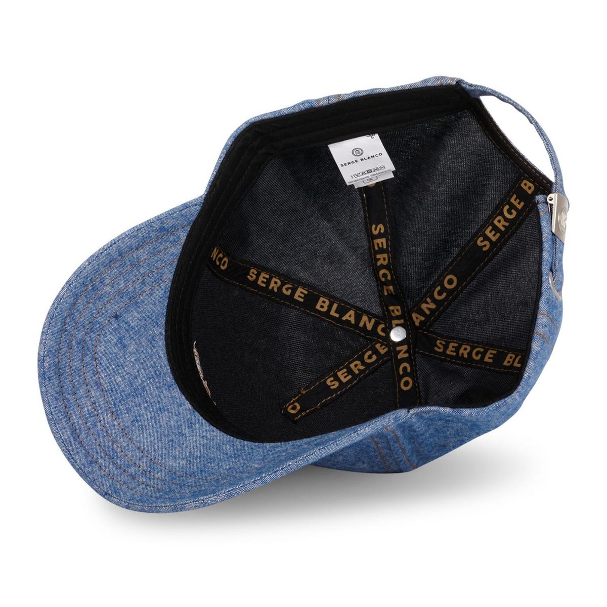 SERGE BLANCO Casquette Baseball homme chambray effet denim Jean