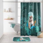 Paris Prix Rideau de Douche  Doggy Zen  180x200cm Vert