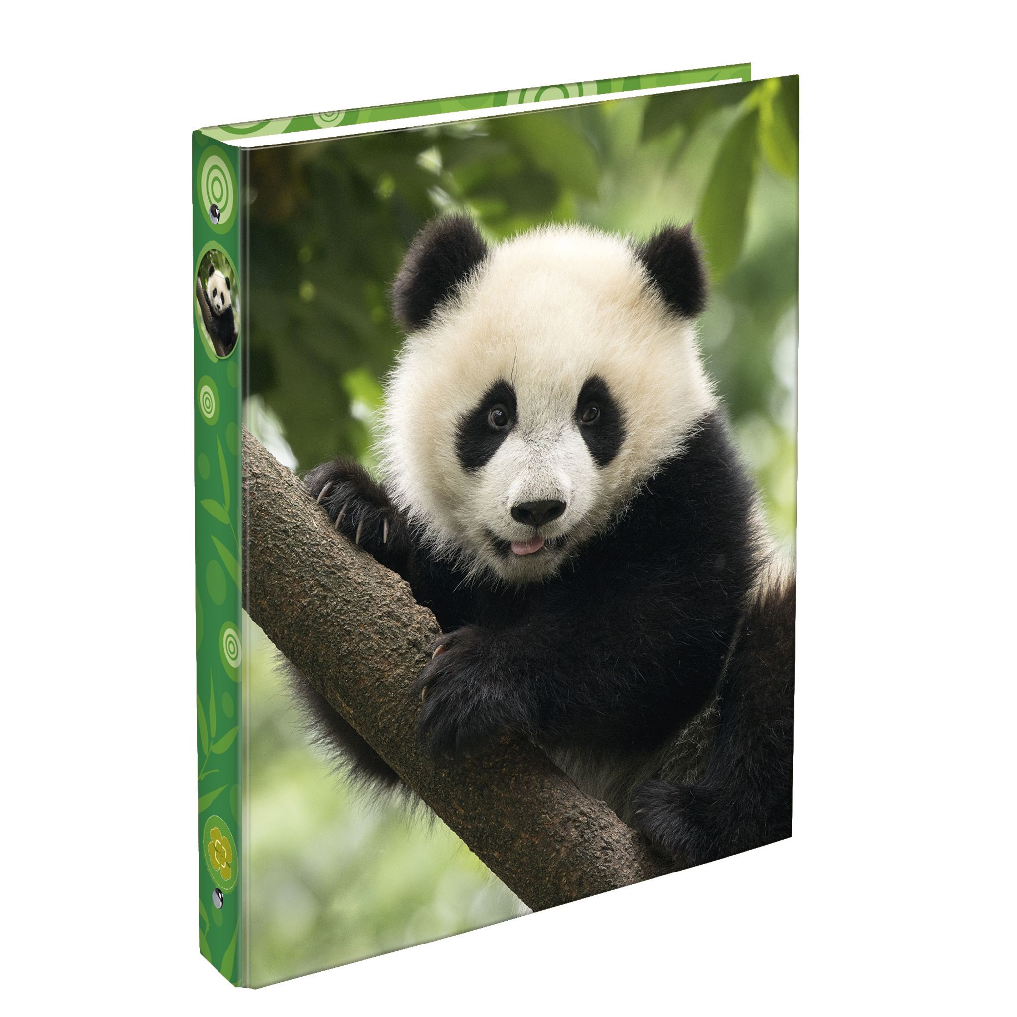 Classeur à 3 Anneaux En Forme De Panda Coloré - 3,8 Cm, Poches Transparentes - Pour École, Bureau, Organisation - 10