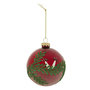 Voir la diapositive 1 : ATMOSPHERA Boule de Noël en Verre  Branches  9cm Rouge