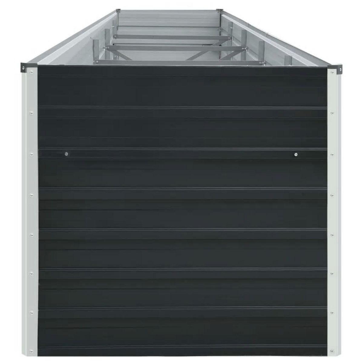 VIDAXL Lit sureleve de jardin Acier galvanise 400x80x45 cm Anthracite