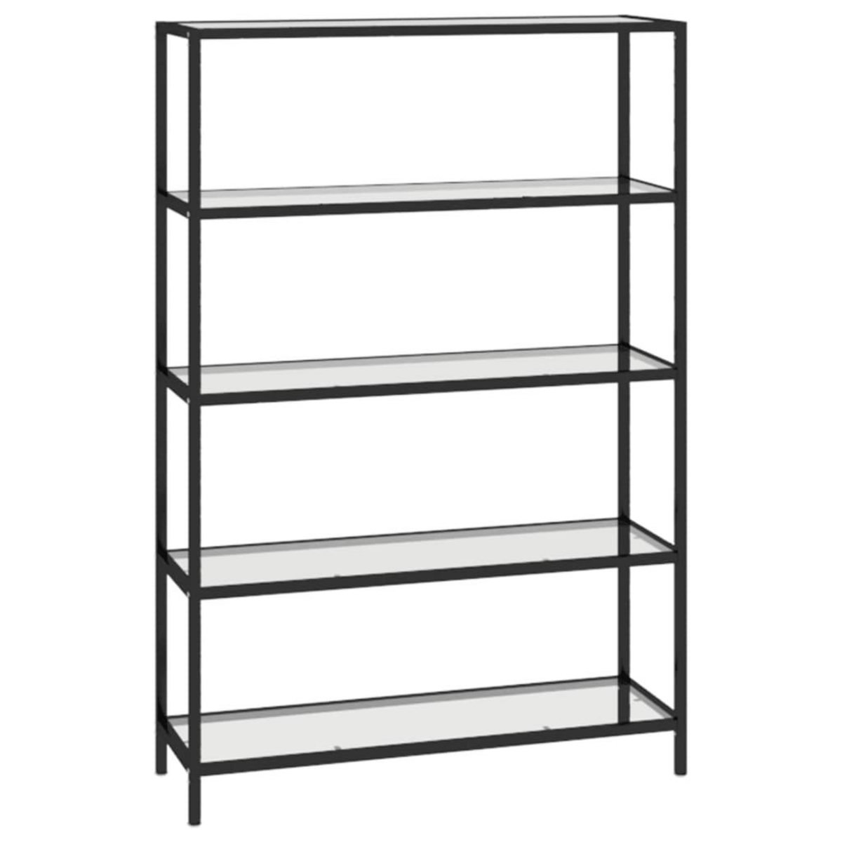 VIDAXL Etagere transparent 100x36x168 cm verre trempe