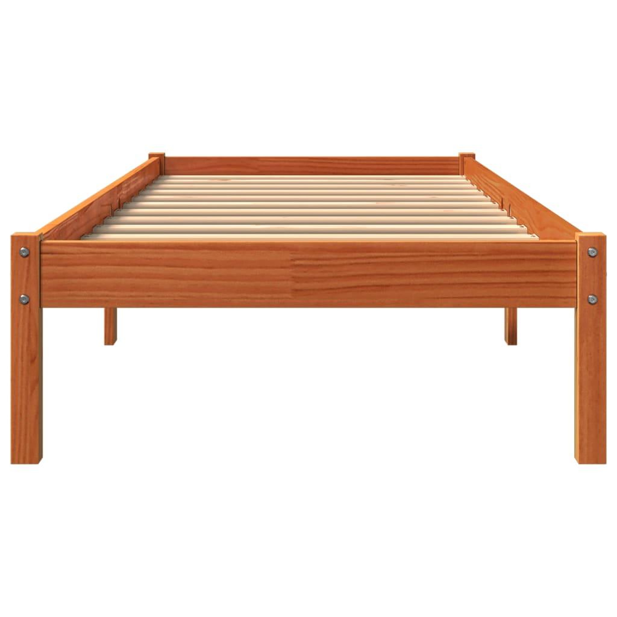 Voir la diapositive 4 : VIDAXL Cadre de lit sans matelas cire marron 90x190 cm bois pin massif