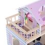 Voir la diapositive 6 : HOMCOM Maison de poupée en bois jeu d'imitation grand réalisme multi-équipement 60L x 30l x 80H cm blanc et rose