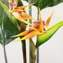 Voir la diapositive 5 : HOMCOM Plante artificielle Strelitzia H. 180 cm branches lichen feuilles fleurs grand réalisme pot inclus