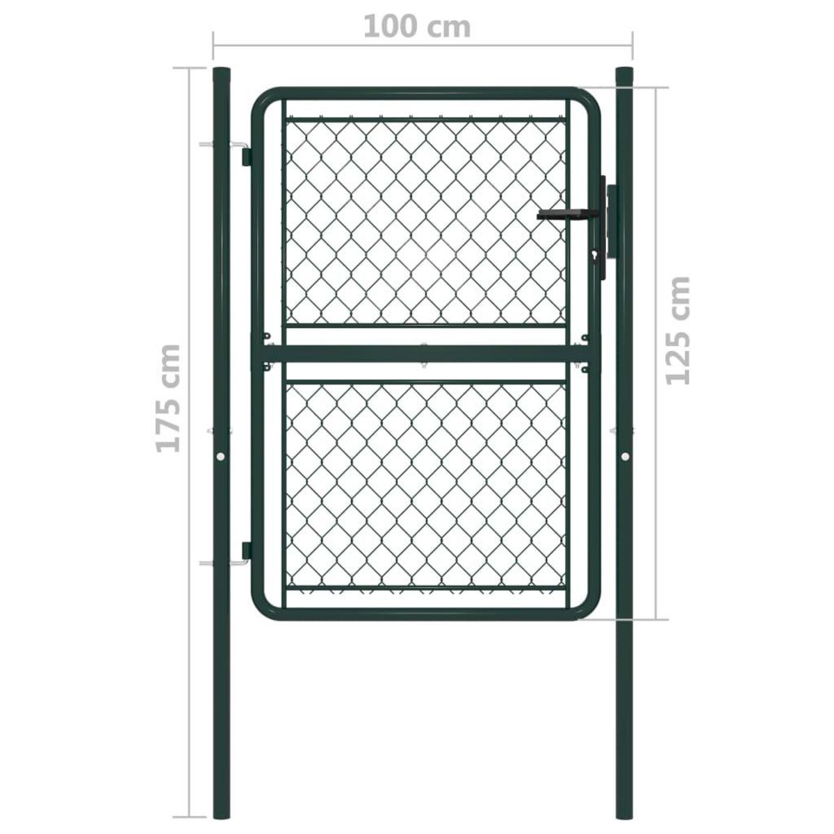 VIDAXL Portillon Acier 100 x 125 cm Vert