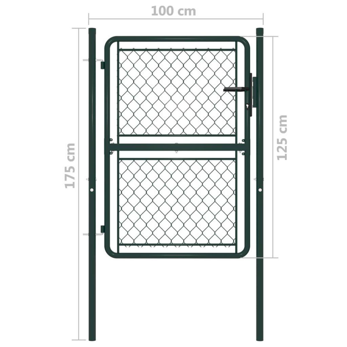 VIDAXL Portillon Acier 100 x 125 cm Vert