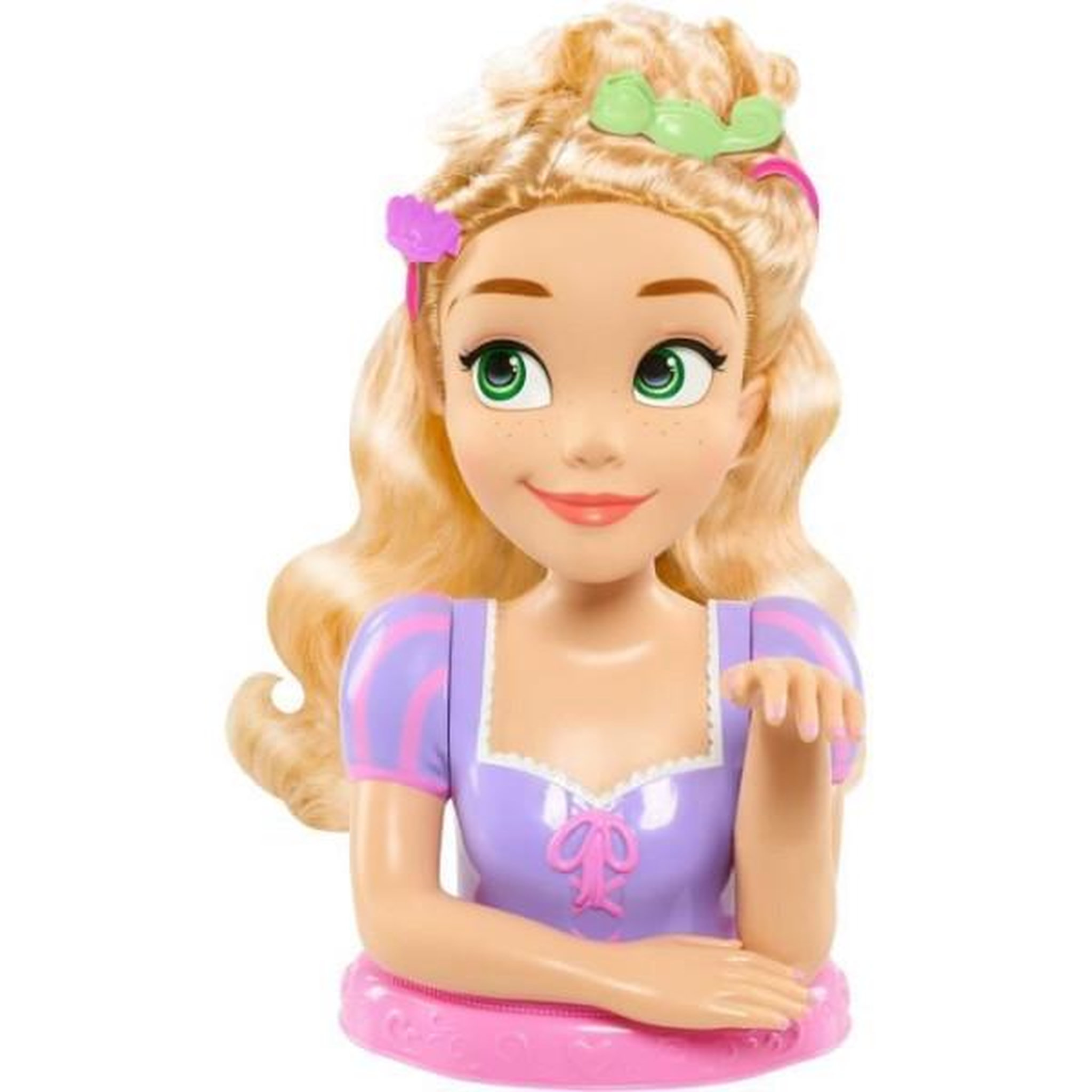 Voir la diapositive 6 : MARKET24 Tete a coiffer - disney - raiponce deluxe - 12 accessoires - faux flacon de vernis - guide coiffure