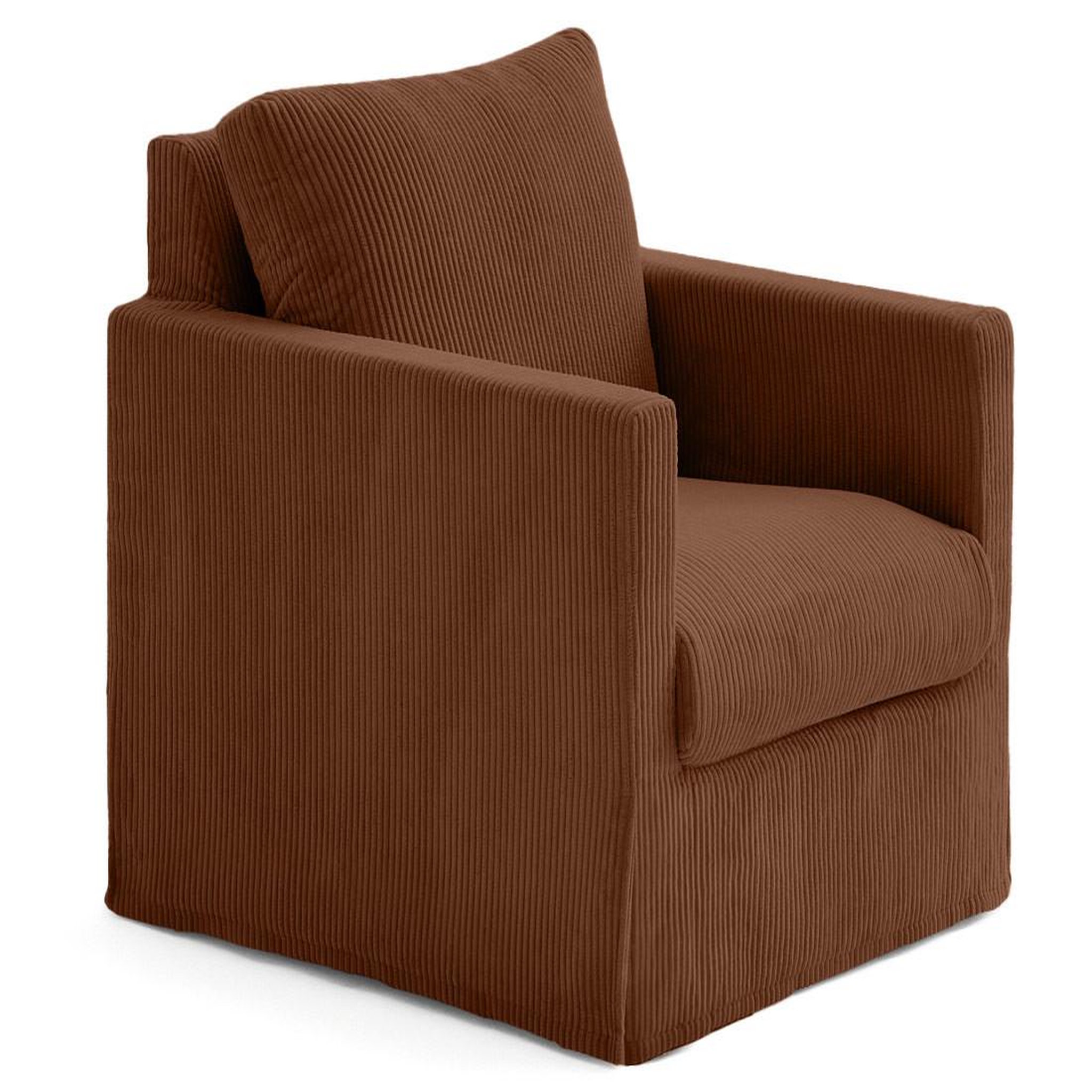 Voir la diapositive 3 : LISA DESIGN Serena - fauteuil déhoussable en velours côtelé