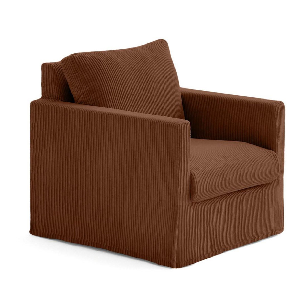 LISA DESIGN Serena - fauteuil déhoussable en velours côtelé