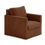 Voir la diapositive 3 : LISA DESIGN Serena - fauteuil déhoussable en velours côtelé