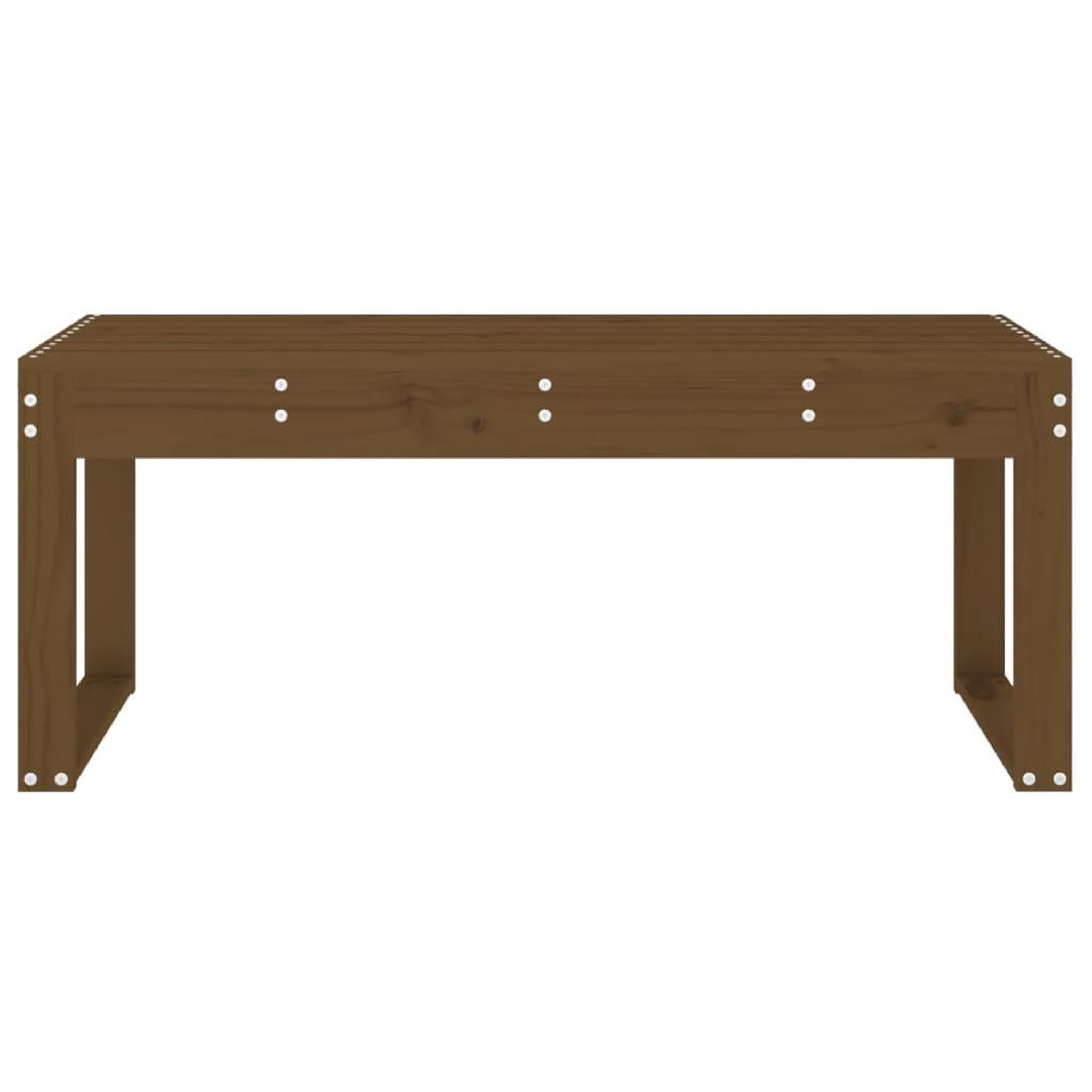 Voir la diapositive 3 : VIDAXL Banc de jardin marron miel 110x38x45 cm bois de pin massif