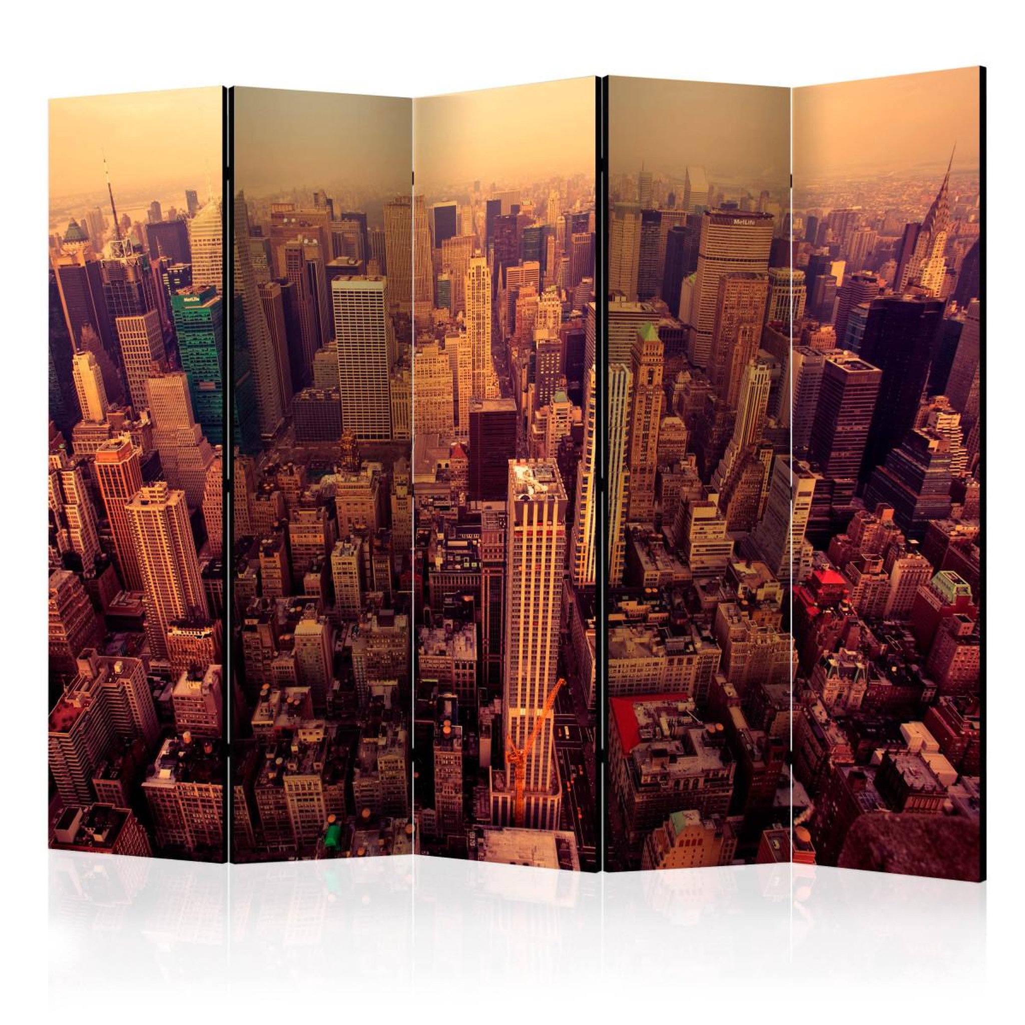Voir la diapositive 1 : Paris Prix Paravent 5 volets  bird eye view of manhattan, new york  172x225cm