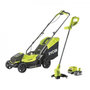 Voir la diapositive 1 : Ryobi Tondeuse a Gazon RYOBI - Combo 2 outils ONE+ :   RLM18X33B40 + coupe-bordures OLT1825M OFFERT - RLM1833BLT1825M