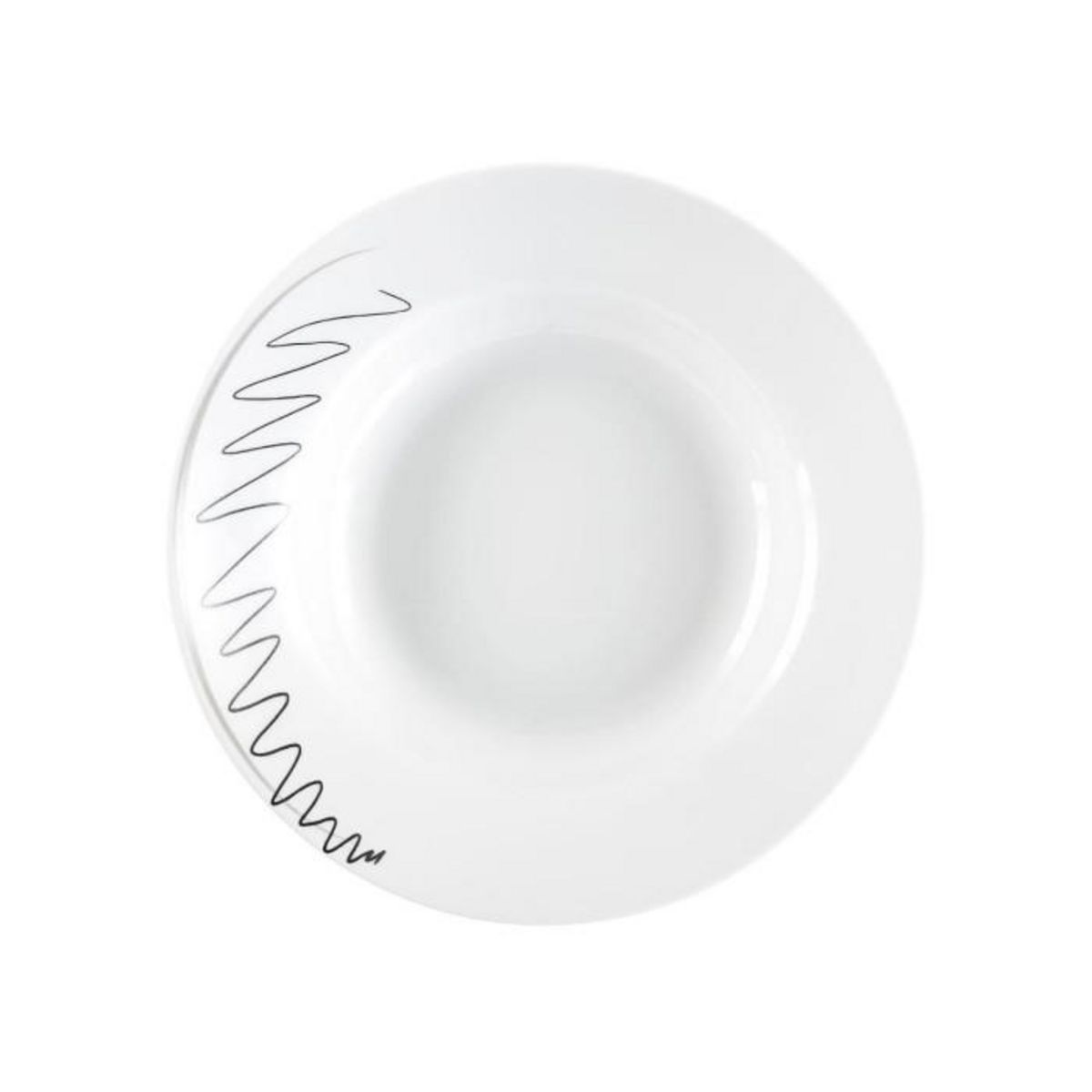 SECRET DE GOURMET Service de Table 18 Pièces  Esquisse  27cm Blanc & Gris