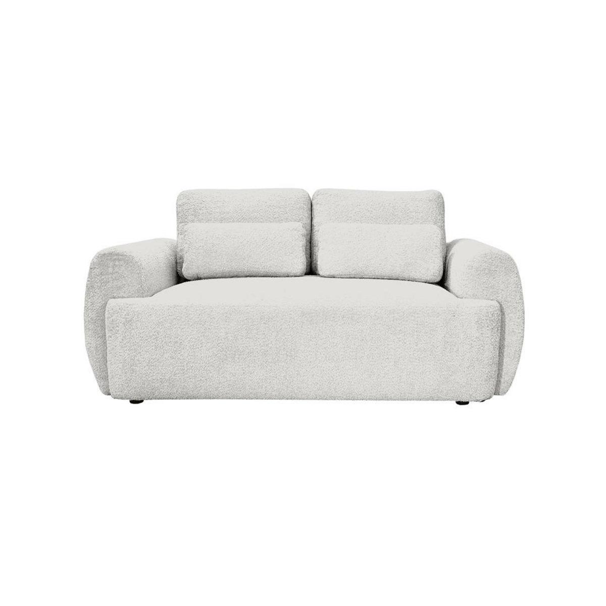 BEST MOBILIER Mahina - canapé droit 2 places - en tissu bouclette